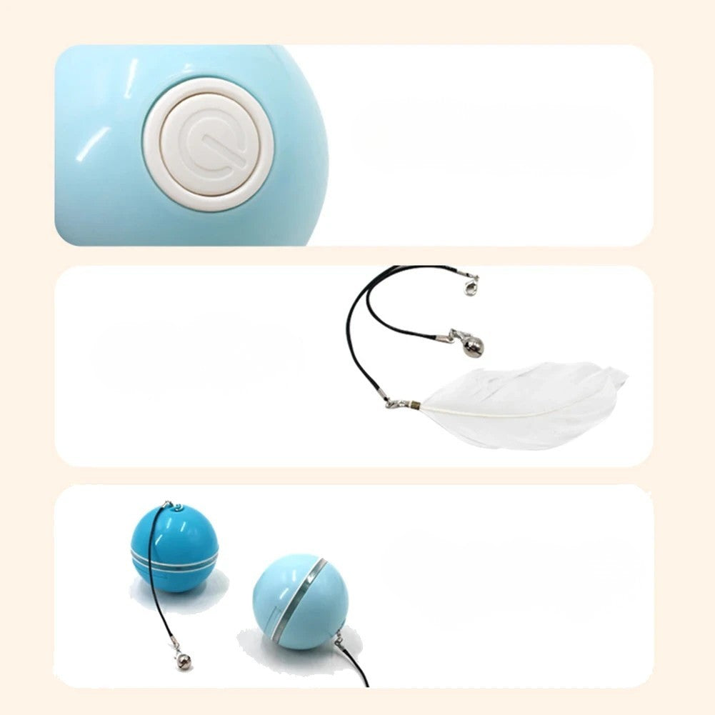 Smart Interactive Self-Rolling Ball for Cats - USB Rechargeable