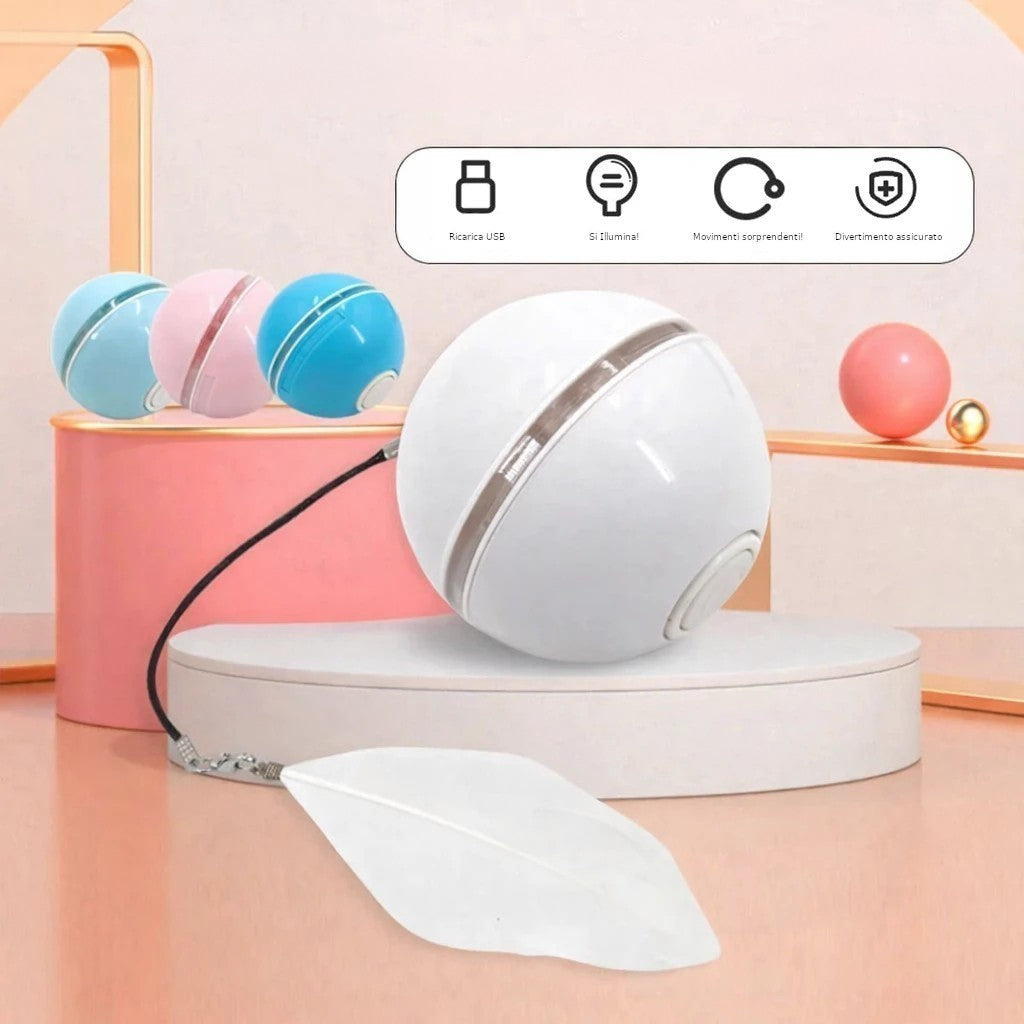 Smart Interactive Self-Rolling Ball for Cats - USB Rechargeable