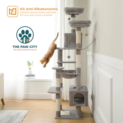 Skyline Cat Tower – Albero Tiragraffi Multi-Livello