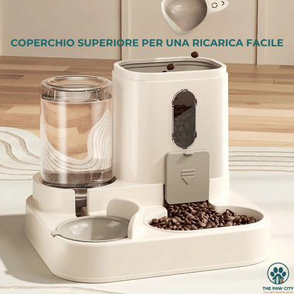 Distributore Automatico 2-in-1 Cibo e Acqua – Sistema a Caduta