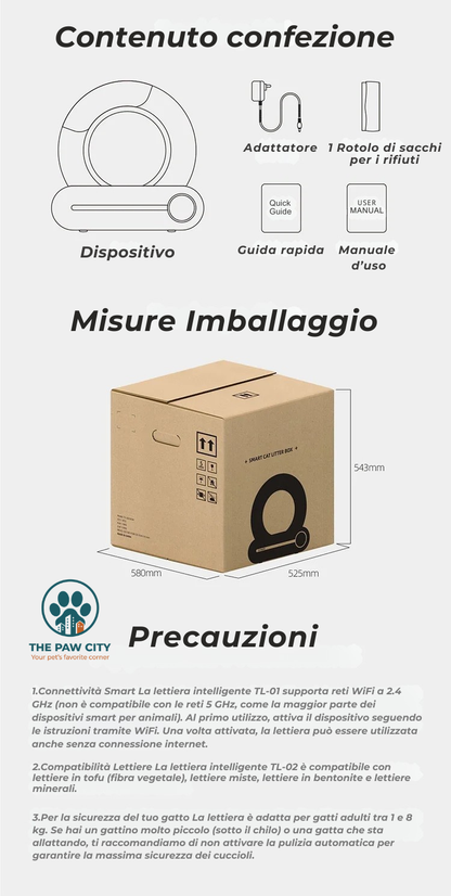 Lettiera Intelligente Pro: Smart Oasis 65L con Controllo App