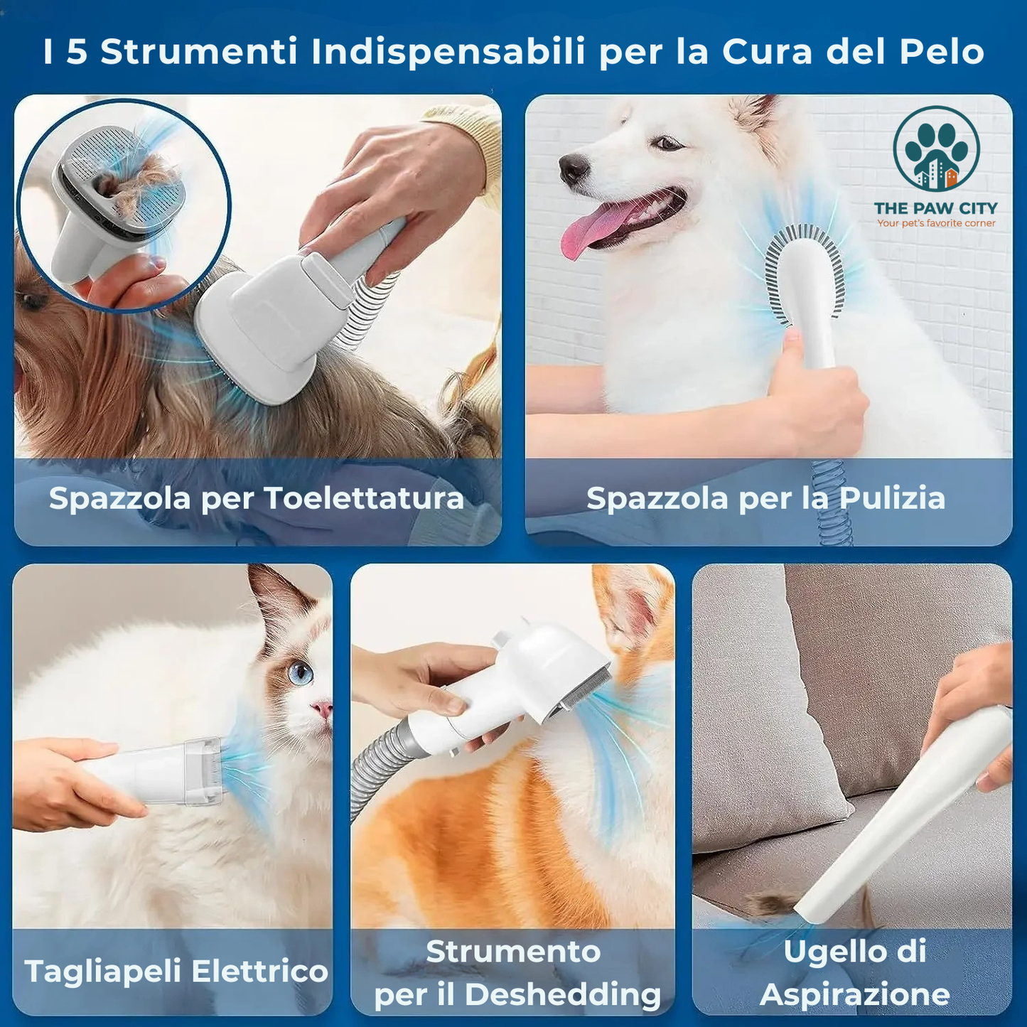 Kit Professionale per la Toelettatura con Aspiratore