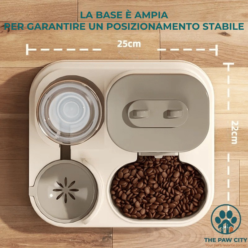 Distributore Automatico 2-in-1 Cibo e Acqua – Sistema a Caduta