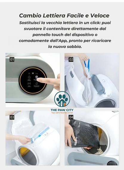 Lettiera Intelligente Pro: Smart Oasis 65L con Controllo App