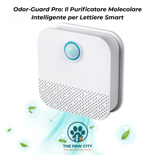 Odor-Guard Pro: Il Purificatore Molecolare Intelligente per Lettiere Smart
