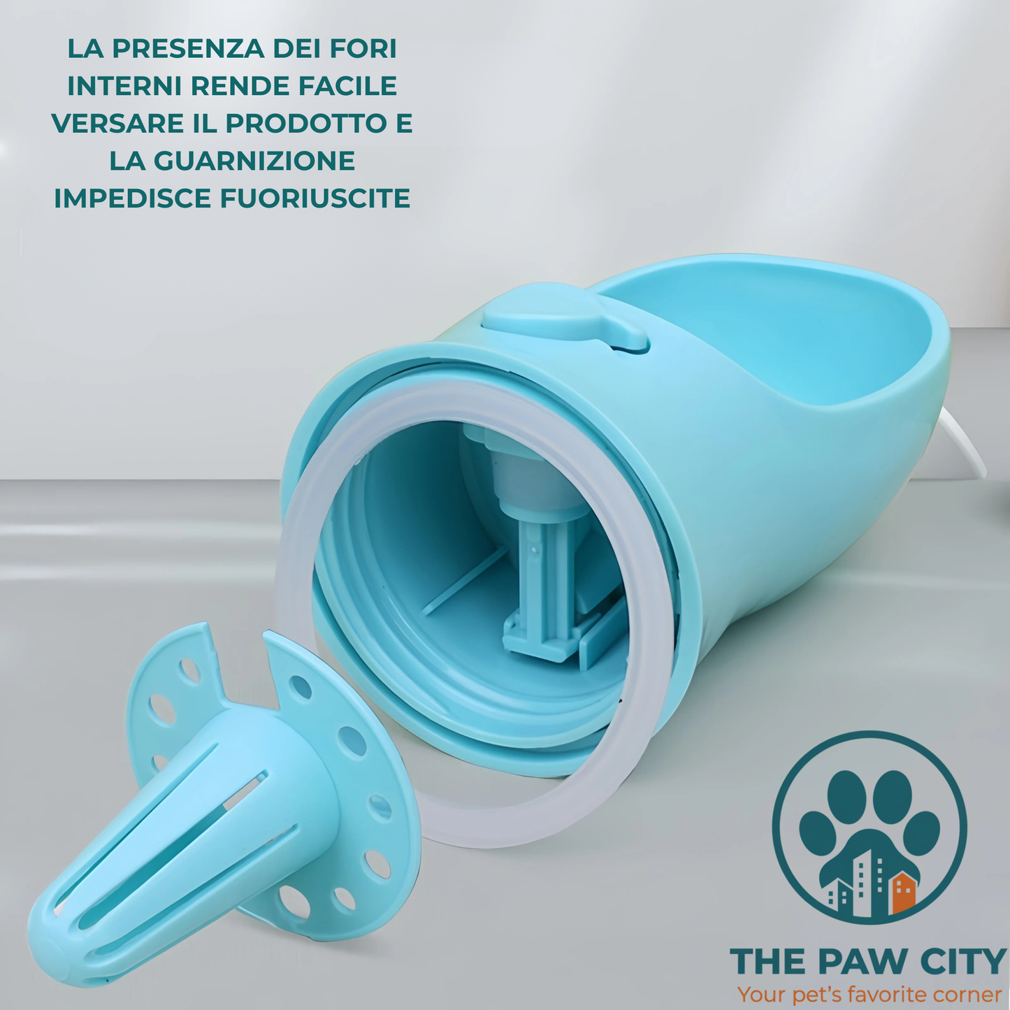 Borraccia Portatile 2-in-1: Dispenser Acqua e Cibo da Viaggio